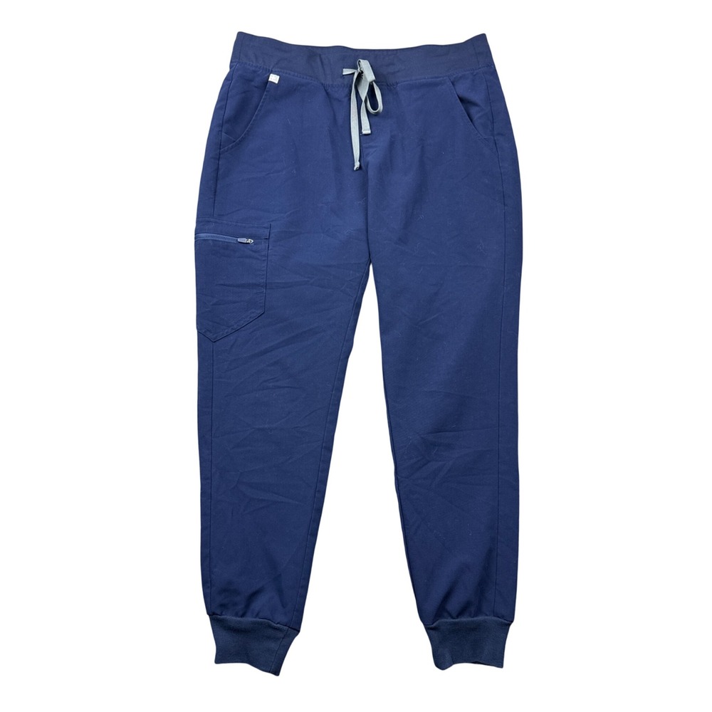 FIGS Zamora Jogger Scrub Pants Womens Medium Navy Blue Technical Collection